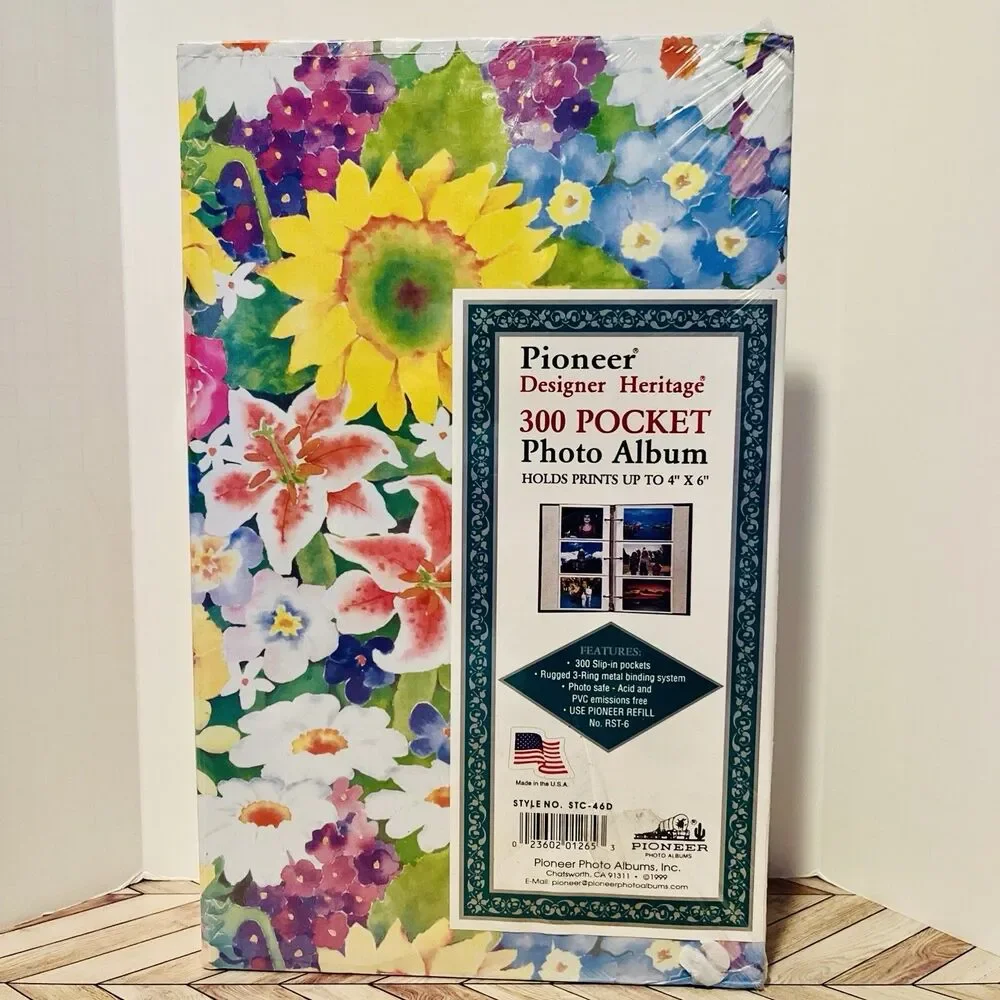 Pioneer Designer Heritage 300 Pocket Photo Album 4 X‎ 6 Floral STC-46D